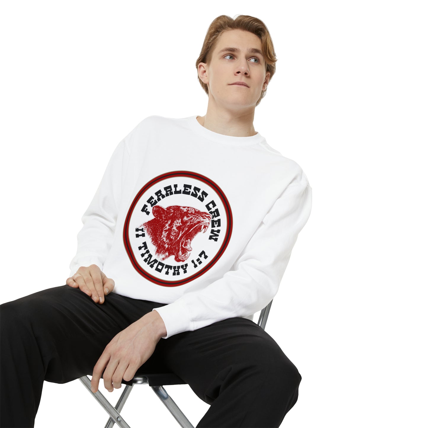 Fearless Crew Bold Tiger Sweatshirt II Timothy I verse 7