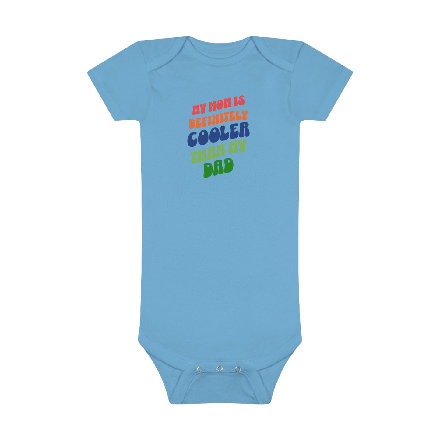 Mom Is Cooler Than Dad Child Onesie, Mother's Day Gift for Mom