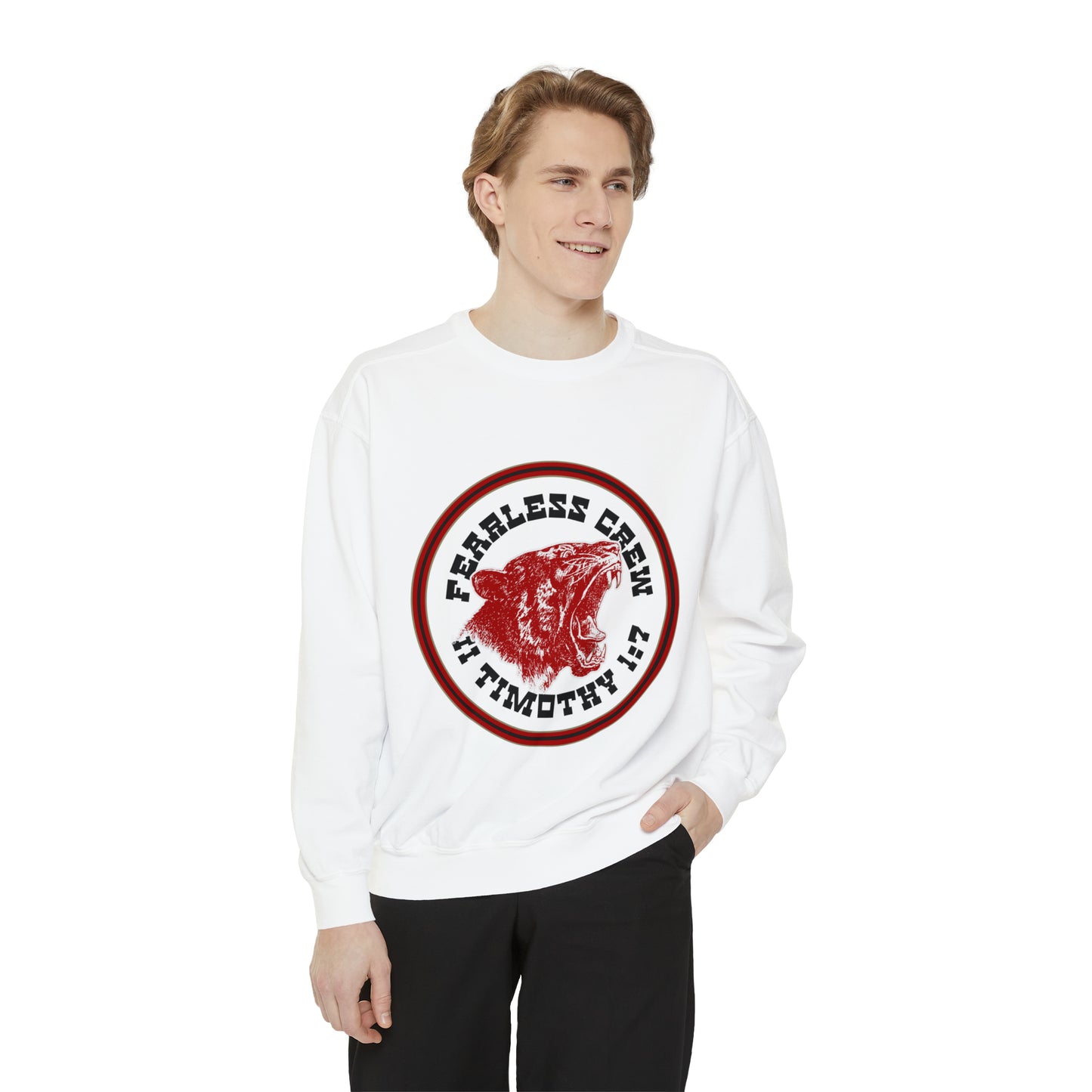 Fearless Crew Bold Tiger Sweatshirt II Timothy I verse 7