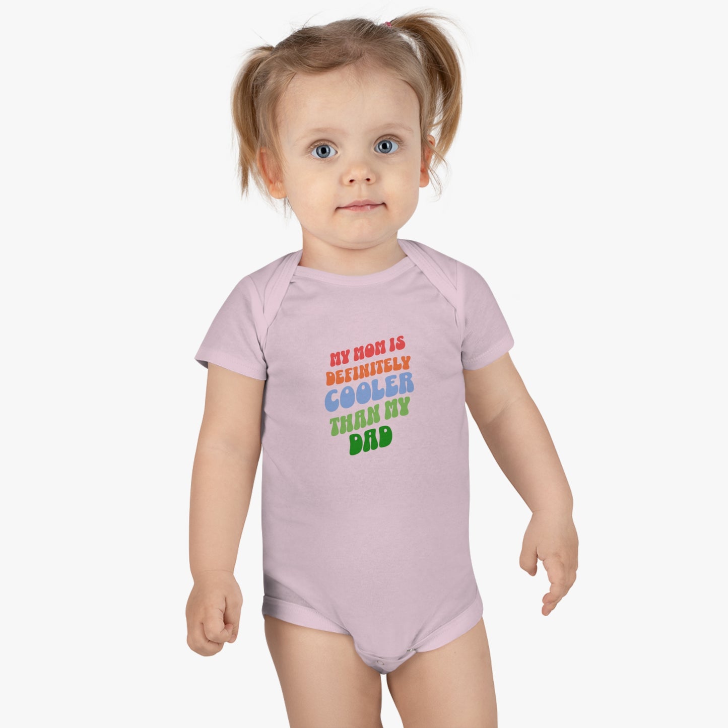 Mom Is Cooler Than Dad Child Onesie, Mother's Day Gift for Mom