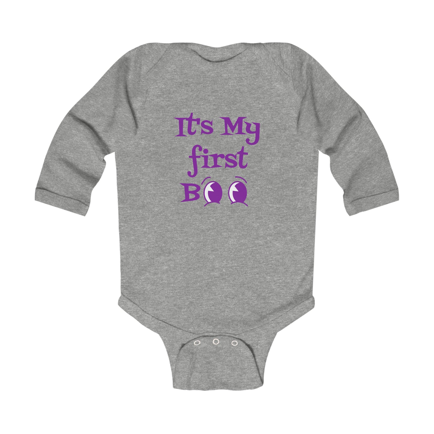 My First Boo Infant Longsleeve Halloween T-Shirt Fall Design