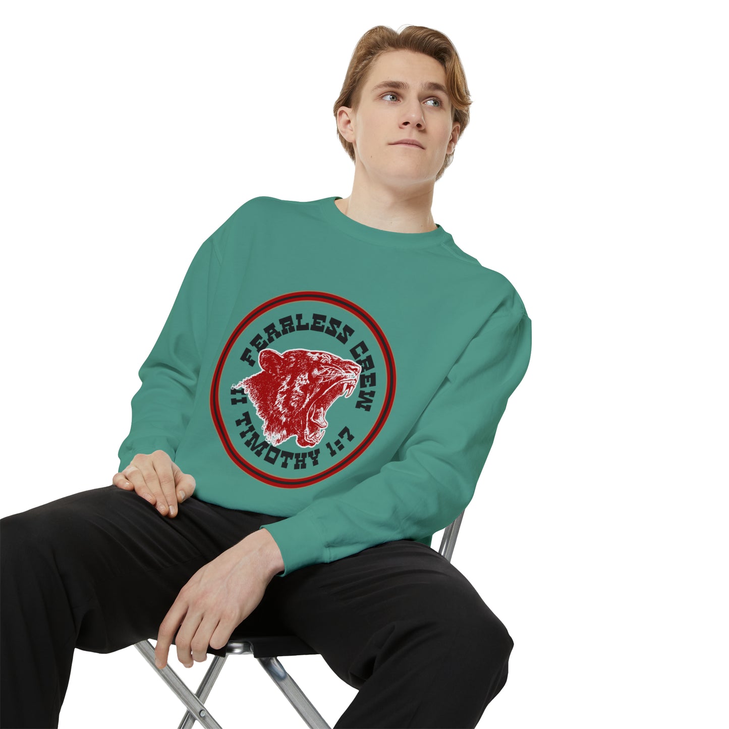 Fearless Crew Bold Tiger Sweatshirt II Timothy I verse 7