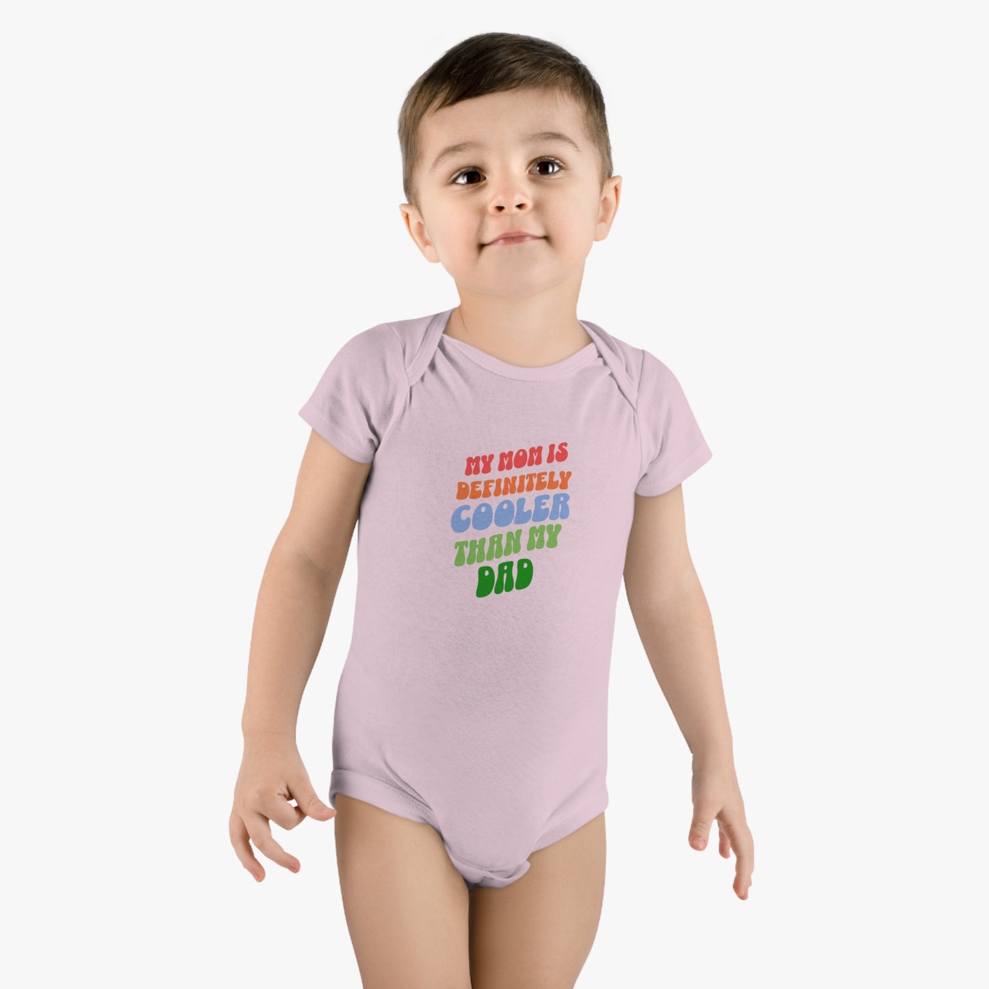 Mom Is Cooler Than Dad Child Onesie, Mother's Day Gift for Mom