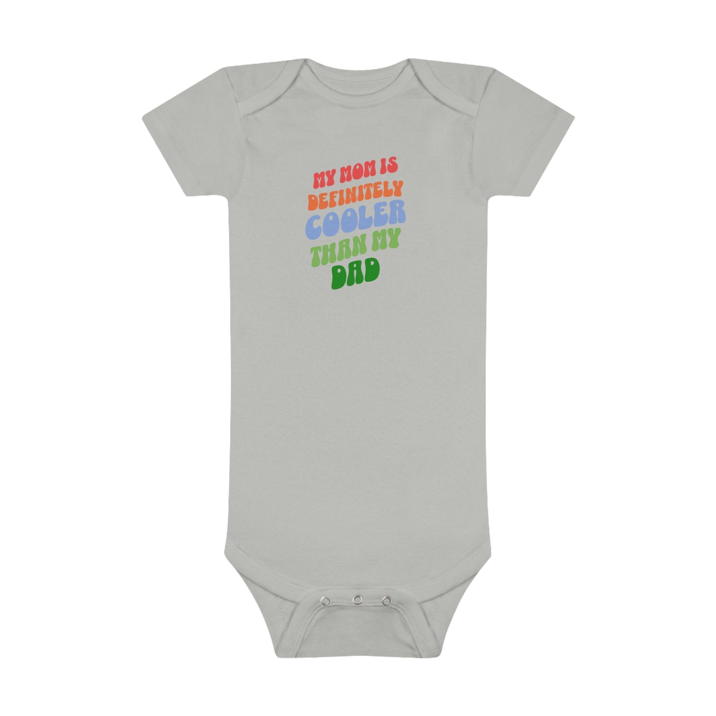 Mom Is Cooler Than Dad Child Onesie, Mother's Day Gift for Mom