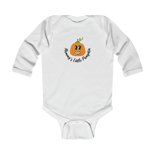 Mommy's Little Pumpkin Longsleeve Halloween Onesie Fall Clothing