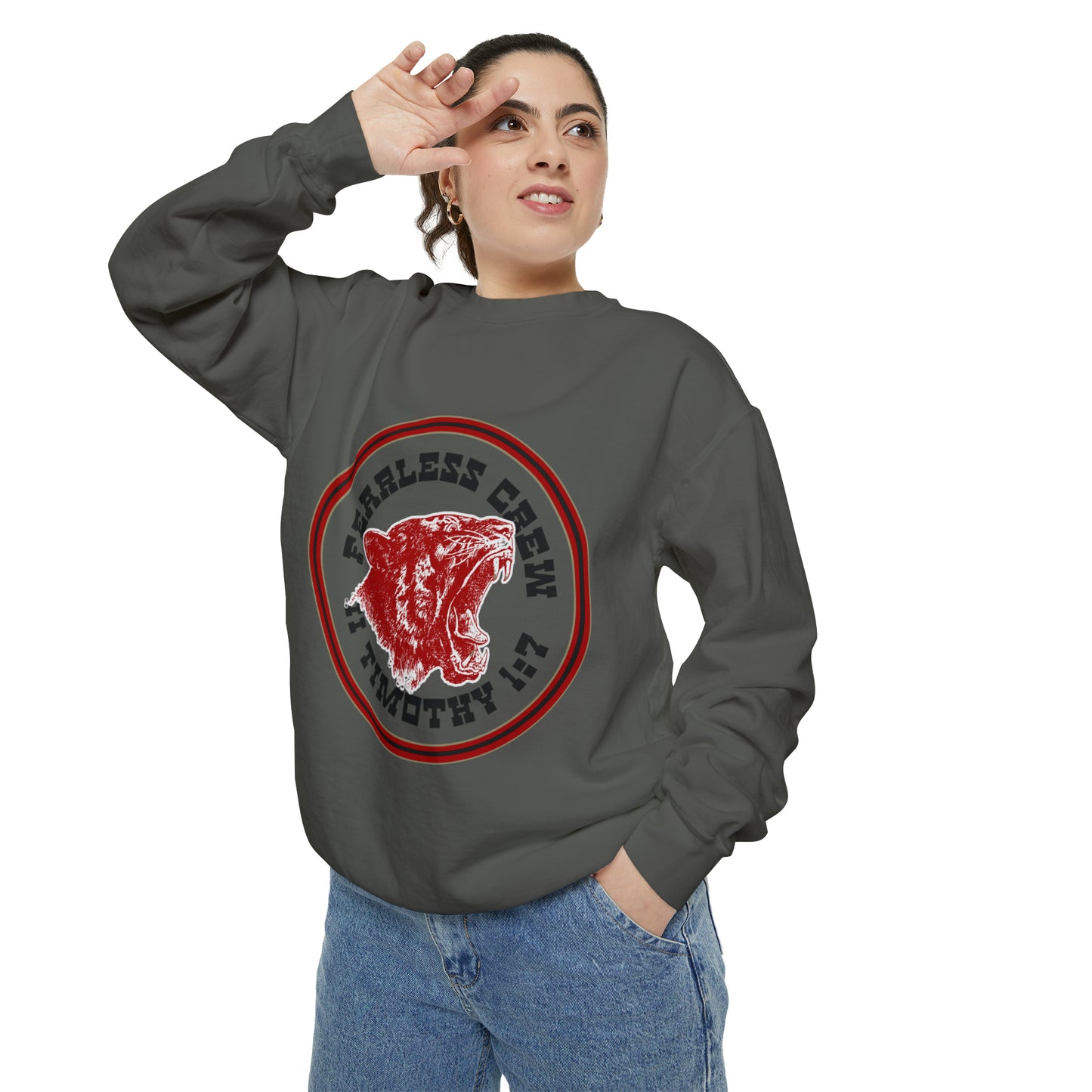 Fearless Crew Bold Tiger Sweatshirt II Timothy I verse 7