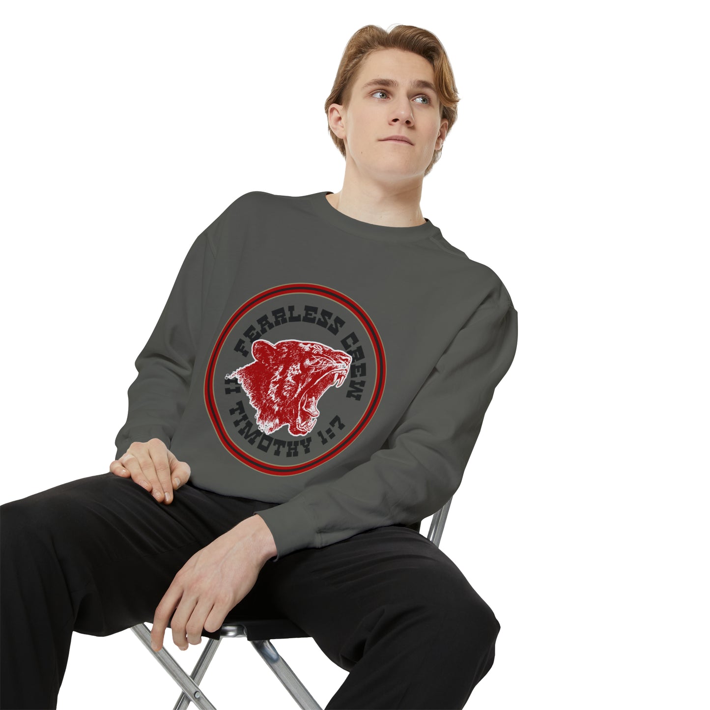 Fearless Crew Bold Tiger Sweatshirt II Timothy I verse 7