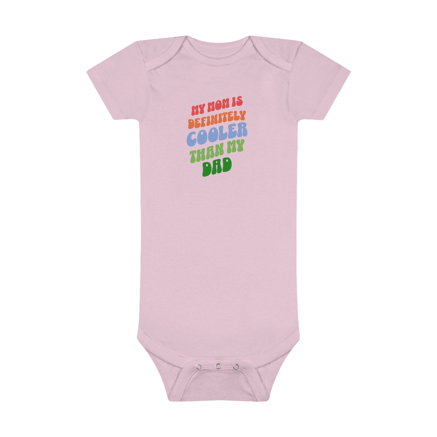 Mom Is Cooler Than Dad Child Onesie, Mother's Day Gift for Mom