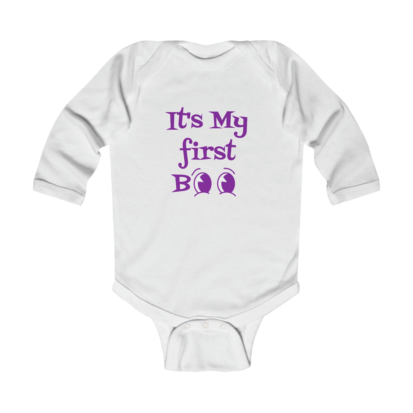 My First Boo Infant Longsleeve Halloween T-Shirt Fall Design